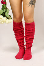 Cotton thigh high socks in ‘Scarlett Letter’