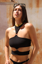 Cathedral crop top in Midnight Black