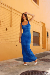 So snatched maxi dress in Paradise Blue