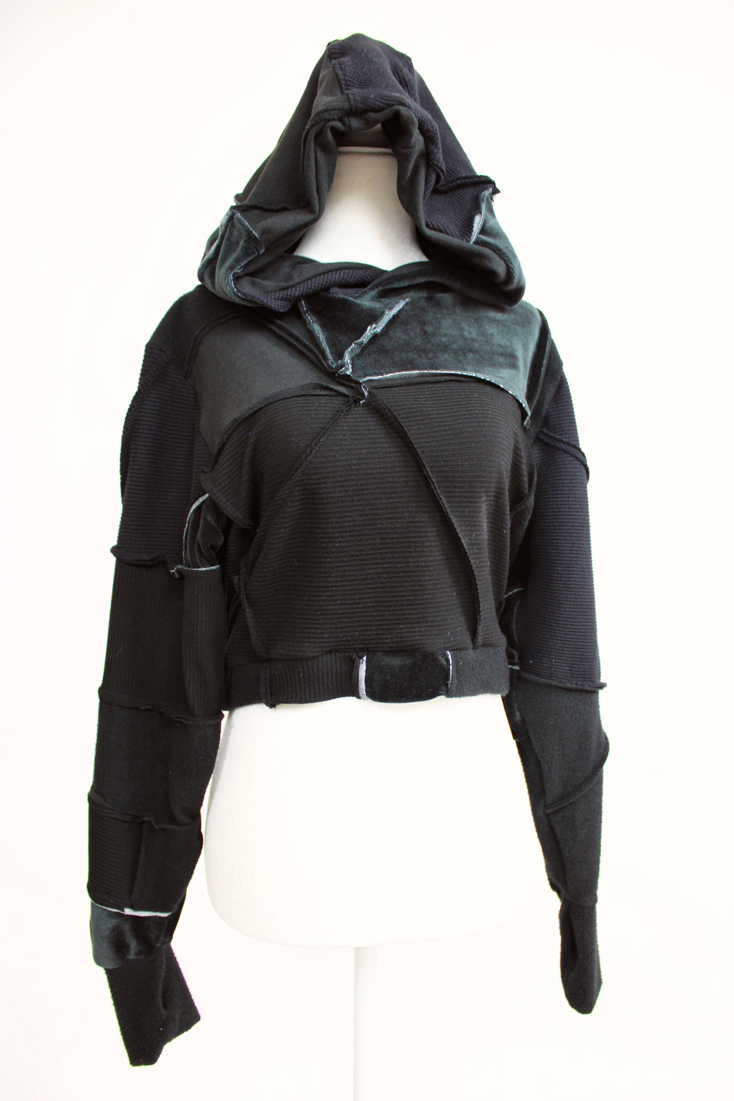 1/1 Black Out patchwork hoodie (Small)