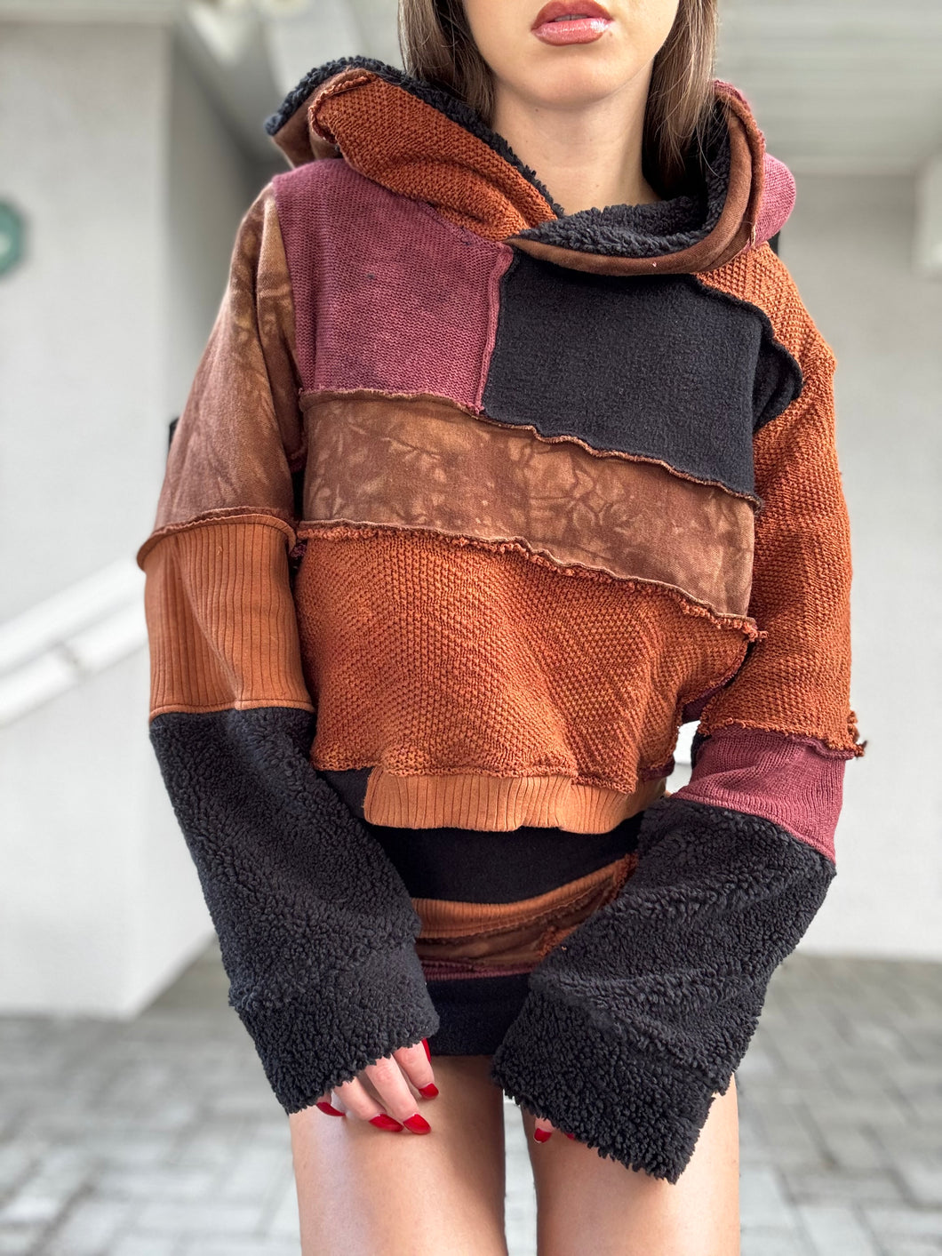 1/1 patchwork hoodie (large)