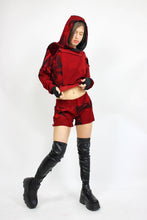 ‘Seeing Red’ patchwork shorties (S/M)