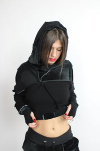 1/1 Black Out patchwork hoodie (Small)