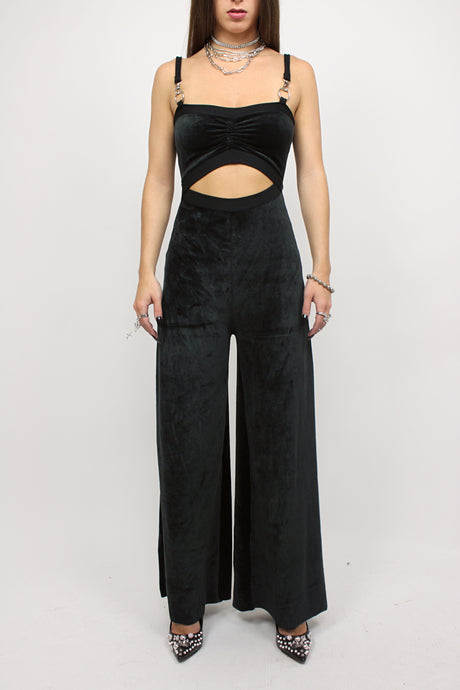 Radiance Jumpsuit in Onyx Bamboo Velour