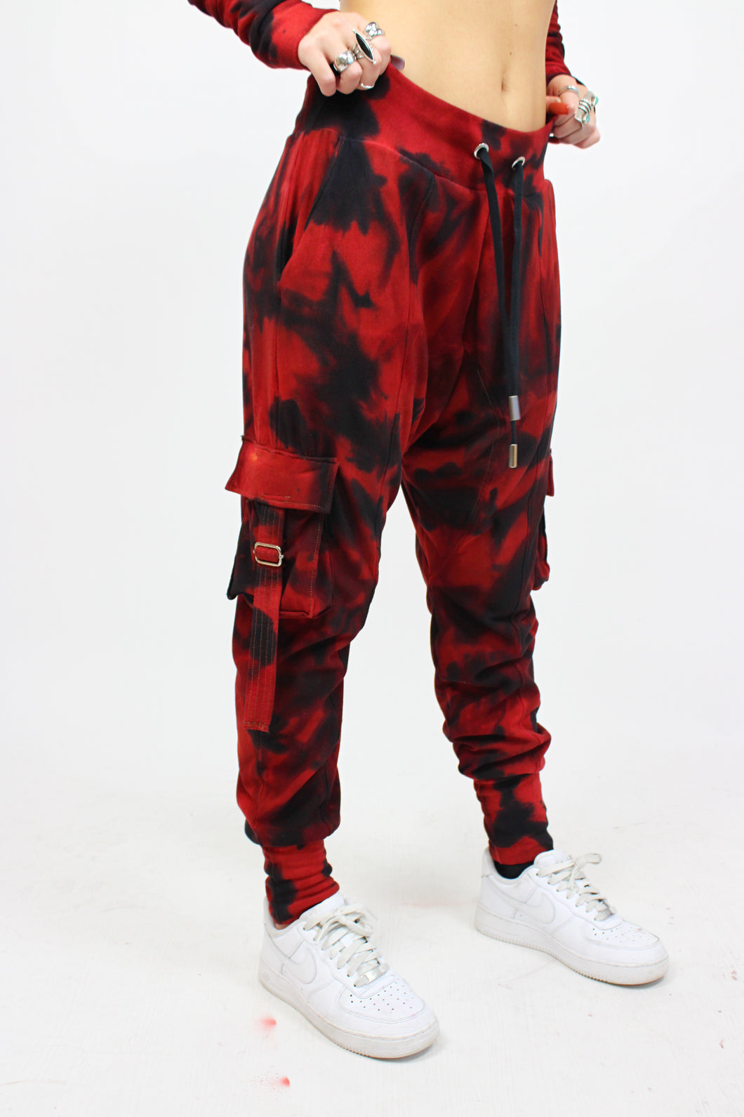 Cargo Pocket Joggers in ‘Cherry Bomb’