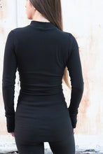 Mock Neck Tunic in Black