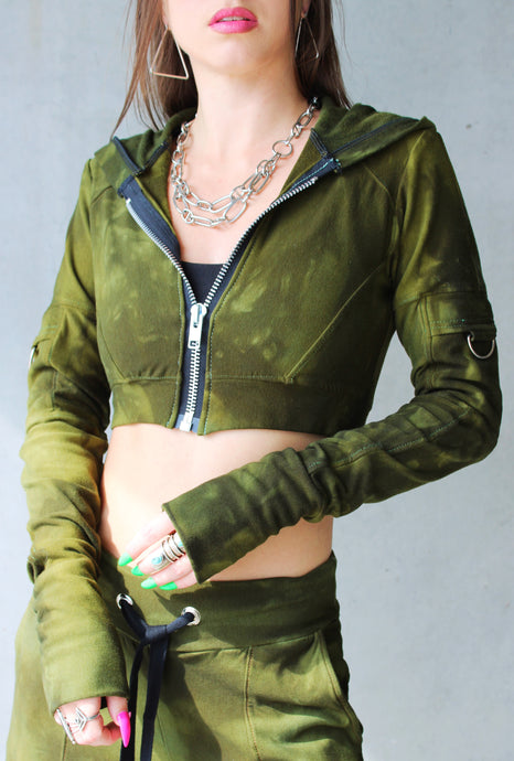 Ultra crop jacket in ‘militant mood’ (small)