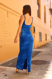 So snatched maxi dress in Paradise Blue