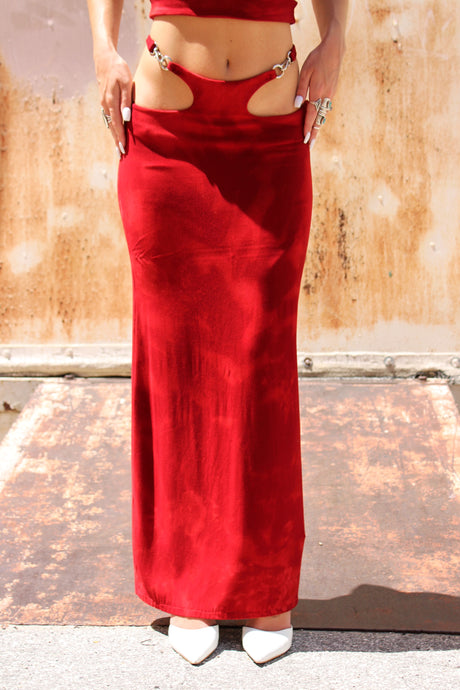 Miami maxi skirt in Scarlett Letter