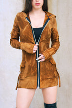 Man Eater Zip up Mini Dress in ‘Nutmeg’