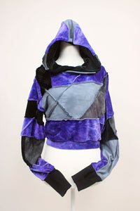 1/1 patchwork crop hoodie (small)