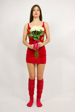 Cotton thigh high socks in ‘Scarlett Letter’