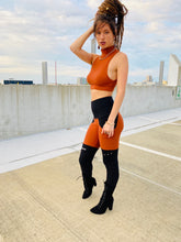 Lost Girl Leggings 2 tone Rust Brown
