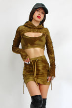 Cargo pocket mini skirt in Nutmeg