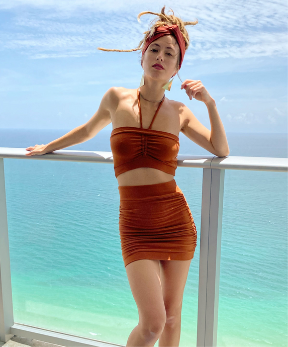 Summer nights cinch mini skirt