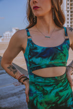 Empire Maxi Dress in Electric Teal