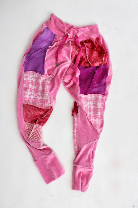‘Girls world’ patchwork Joggers (Xtra Small)