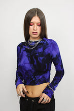 Long sleeve crop tee in ‘Mystic Violet’