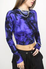 Long sleeve crop tee in ‘Mystic Violet’