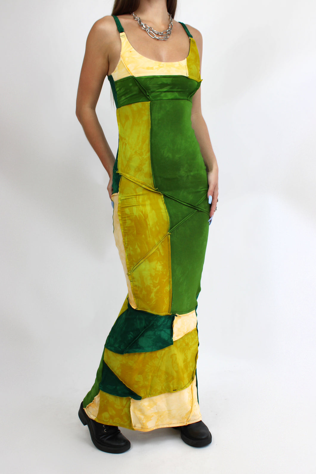 Spring Valley Patchwork maxi dress (size small)