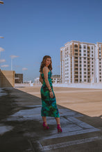 Empire Maxi Dress in Electric Teal
