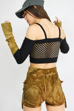 2 tone equinox crop in Nutmeg