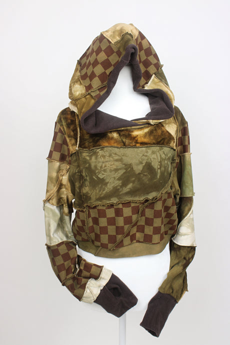 1/1 patchwork crop hoodie (medium)