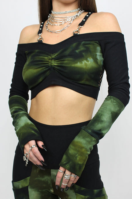 Two tone Equinox Crop in ‘Moonlit Moss’ (small)