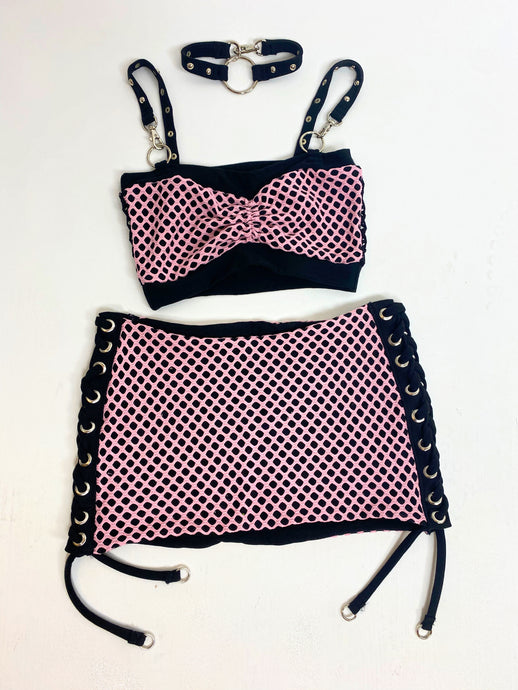Hot Mess pink Mesh 3pc Set - Medium