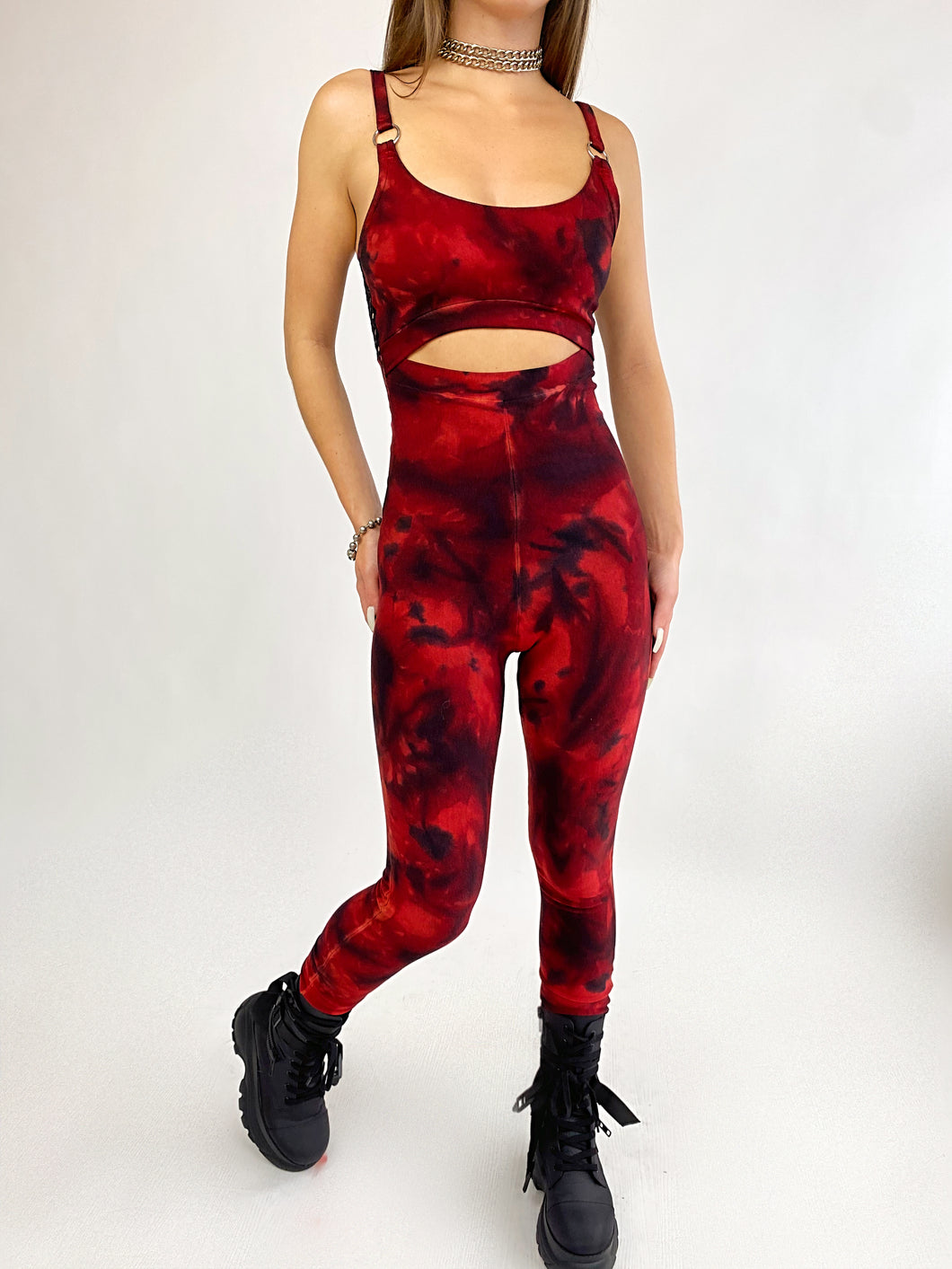 Afterhours Jumpsuit in Cherry Bomb