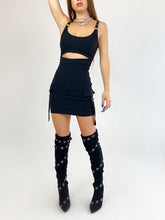 Cargo mini Dress in Solid Black