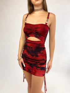 Karma mini dress in Cherry Bomb