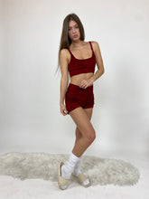 Lux Booty short in Oxblood