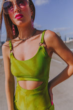 Cargo Pocket Playsuit in ‘Sour Apple’