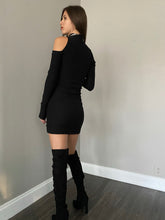 Cold shoulder mini dress