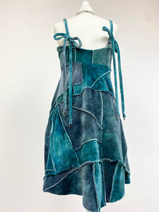 Hot Mess Dress in Antique Blue - Medium
