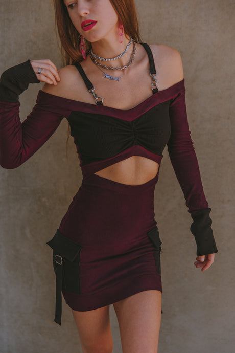 1/1 cargo rebel mini dress (small)