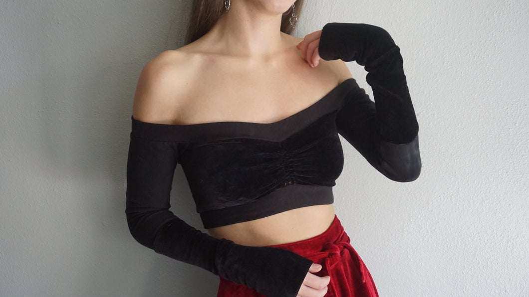Small blk velour equinox