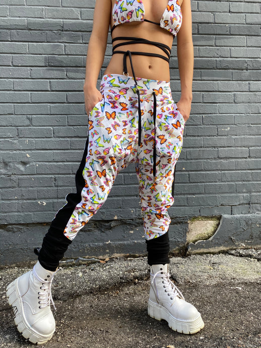 Butterfly velvet joggers