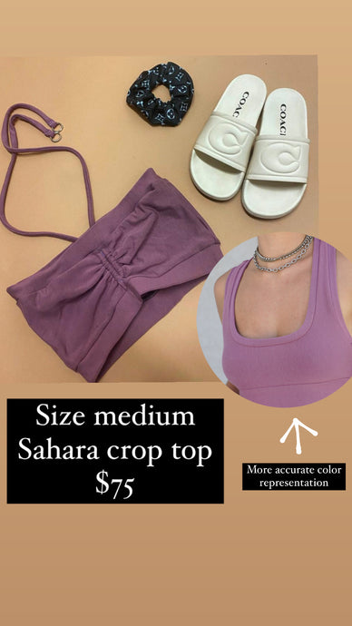 Custom mauve xs Sahara crop