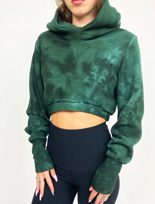 Dark green cropped mogul hoodie (S-L)