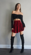 Raspberry velour high society skirt (XS)