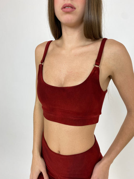 Empire bra top in Oxblood (medium)