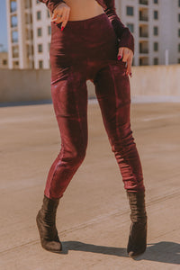 Small Steele amora crop and XS plum brown pocket legging