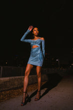 Rebel mini dress ‘Antique Blue’