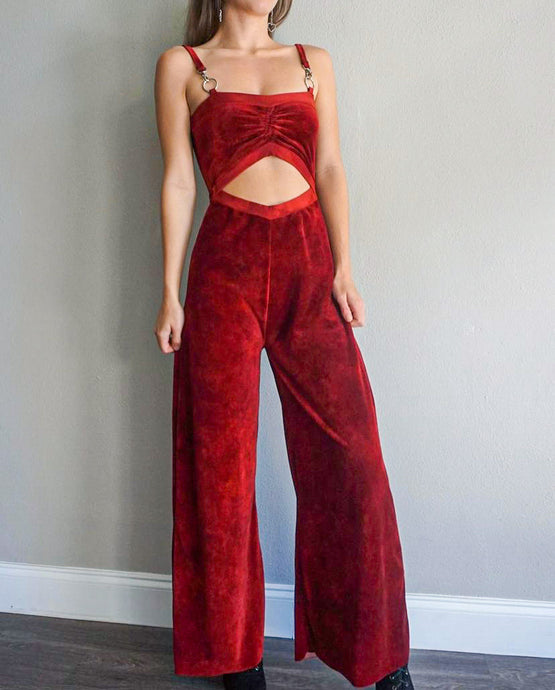 Radiance jumpsuit in Deep Red