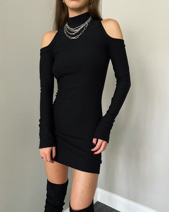 Cold shoulder mini dress (small)