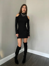 Cold shoulder mini dress