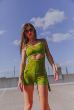 Cargo Pocket Playsuit in ‘Sour Apple’