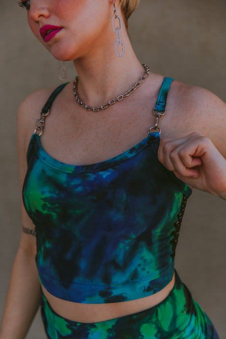 Lux everyday crop in electric teal (small)